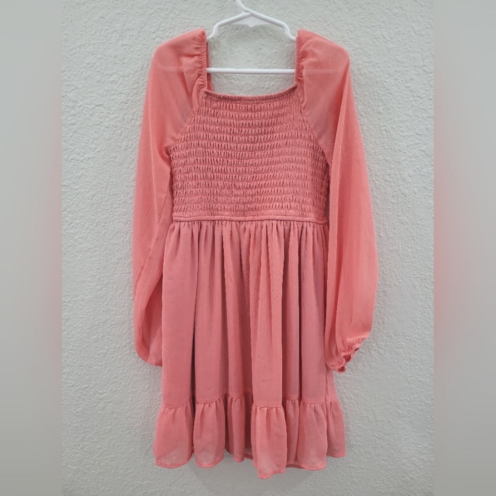ART CLASS Pink Smocked Kids Dress Size 8-medium